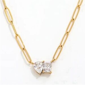 New! 18K Gold Plated Paperclip Chain Necklace new